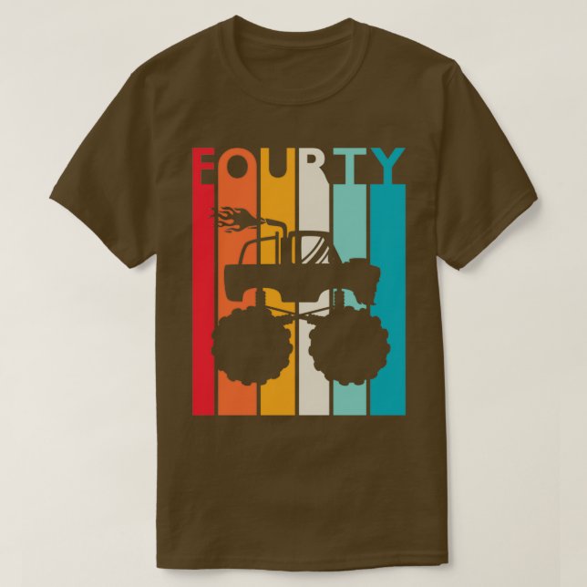 T-shirt 40e anniversaire Gift Monster Chemise Camion 40 an (Design devant)