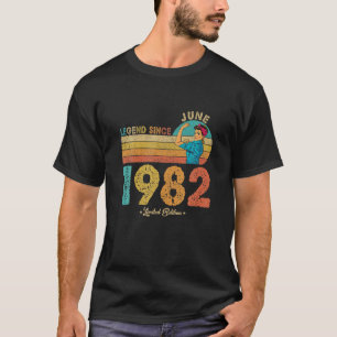 T-shirt 40E Anniversaire Juin 1982 Légende Depuis 1982 40