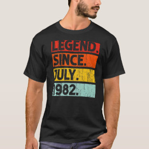 T-shirt 40e anniversaire Légende depuis juillet 1982 40 an