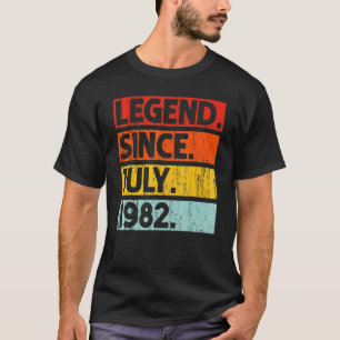T-shirt 40e anniversaire Légende depuis juillet 1982 40 an