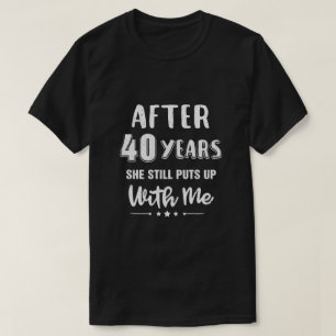 T-shirt 40E Anniversaire Mariage Drôle Mari Cadeau