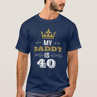 T-shirt 40E Anniversaire Mon père a 40 ans Naissance de pa