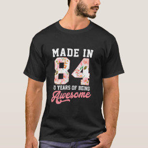 T-shirt 40e Anniversaire Né En 1984 40 Ans Cadeaux Femmes