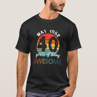 T-shirt 40E Anniversaire Né En Mai 1982 - 1982 Anniversair