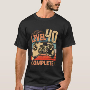 T-shirt 40e anniversaire NIVEAU 40 TERMINÉ Fête Anniversai
