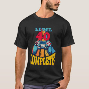 T-shirt 40e Anniversaire NIVEAU 40 TERMINÉ Fête Journée 40