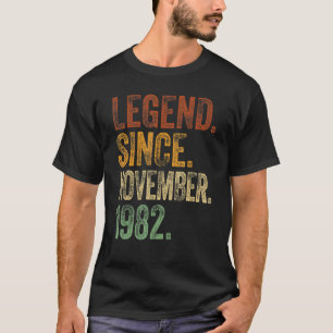 T-shirt 40e anniversaire Novembre Né 40 ans Légende depuis