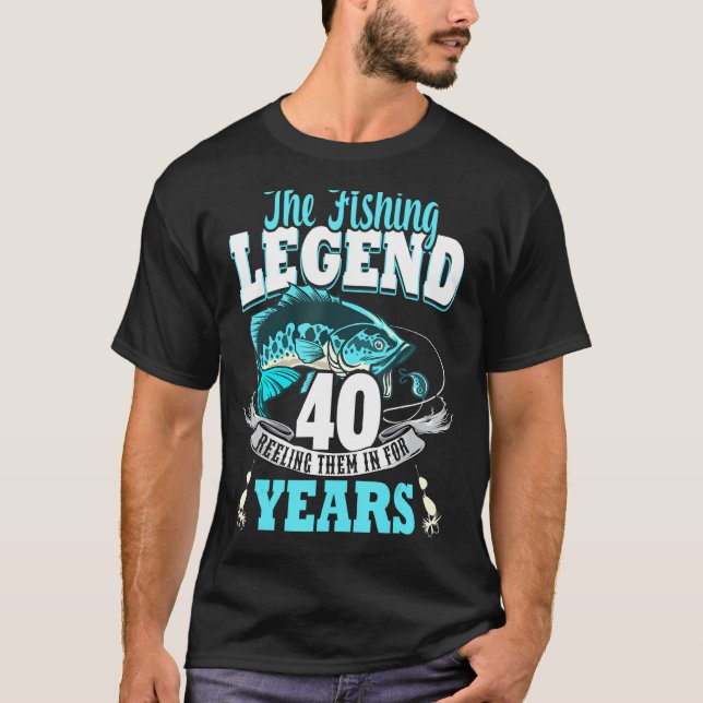T-shirt 40e anniversaire pêche 40 ans pêcheur 1983 2 (Devant)