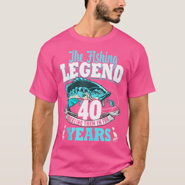 T-shirt 40E Anniversaire Pêche Pêcheur 40 Ans Pêcheur 1983 (Devant)