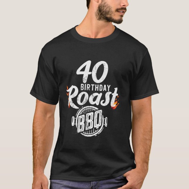 T-shirt 40e anniversaire rôti barbecue Timer barbecue gril (Devant)