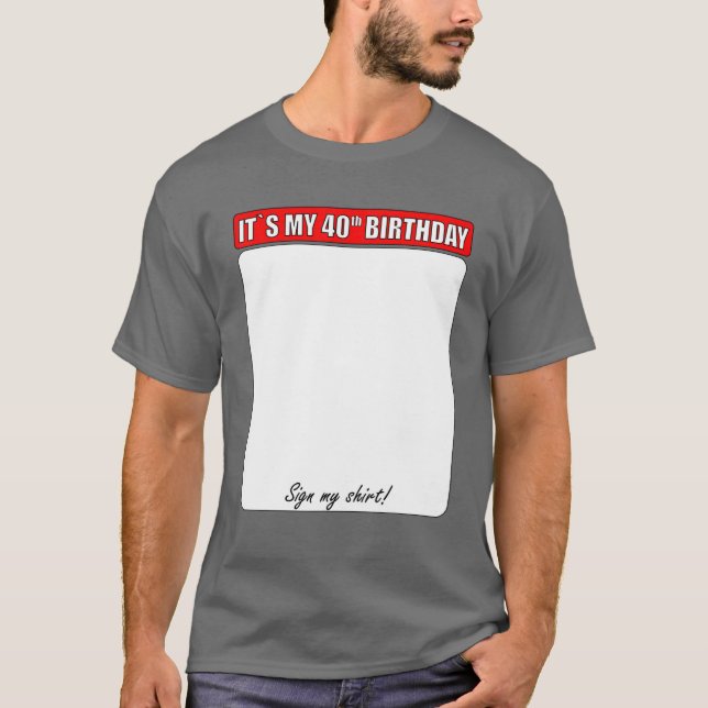 T-SHIRT 40E ANNIVERSAIRE SIGNER MA CHEMISE (Devant)