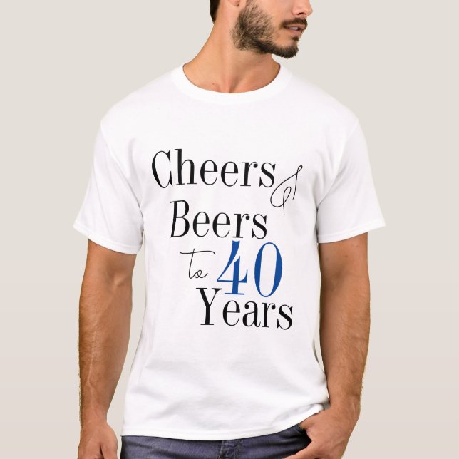 T-shirt 40e anniversaire Soeurs et bières fête de typograp (Devant)