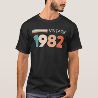 T-shirt 40E Anniversaire T Vintage 1982 40 Ans Design
