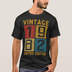 T-shirt 40e anniversaire Vintage 1982 Né en 1982 40 ans