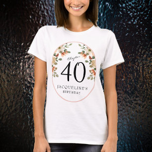 T-shirt 40e anniversaire Vintage Floral