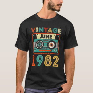 T-shirt 40e Birthday Toxits Classic Vintage June 1982