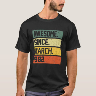 T-shirt 40E Cadeau Anniversaire 40 Ans Magnifique Depuis M