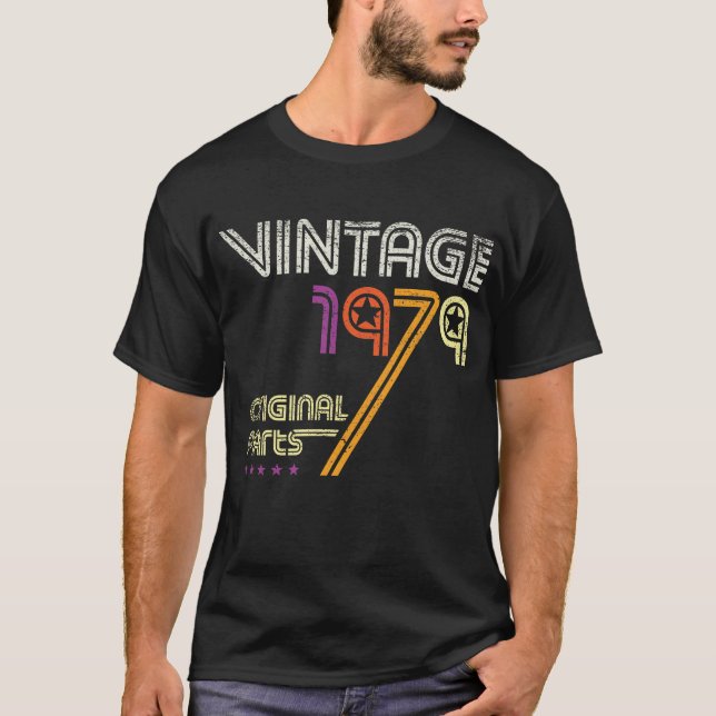 T-shirt 40e cadeau d'anniversaire Né en 1979 avec Retro Vi (Devant)