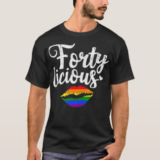 T-shirt 40e cadeau d'anniversaire pour lesbiennes gays LGB