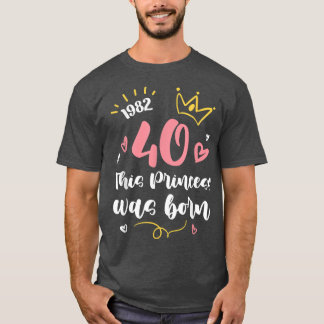 T-shirt 40e fête d'anniversaire gâteau fée de la Couronne 