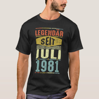 T-shirt 40e Le Mythe La Légende Légendaire Depuis Juillet 