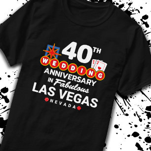 T-shirt 40e Wedding Anniversary Couples Las Vegas Trip