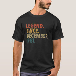 T-shirt 40Th Birthday Gift Funny Vintage Legend Since Dece