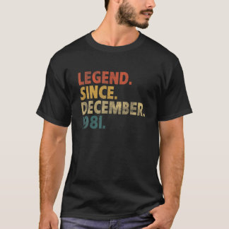 T-shirt 40Th Birthday Gift Funny Vintage Legend Since Dece