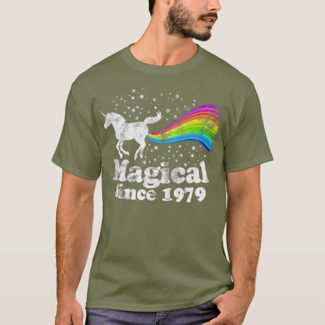 T-shirt 40th Birthday Magical Farting Unicorn Rainbow T (Devant)