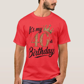 T-shirt 40th Birthday Queenurning 40 Year Old Women Wife F