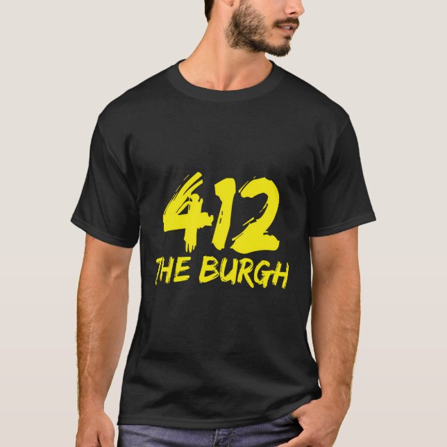 T-shirt 412 Le Burgh Hooded Pittsburgh Pa (Devant)