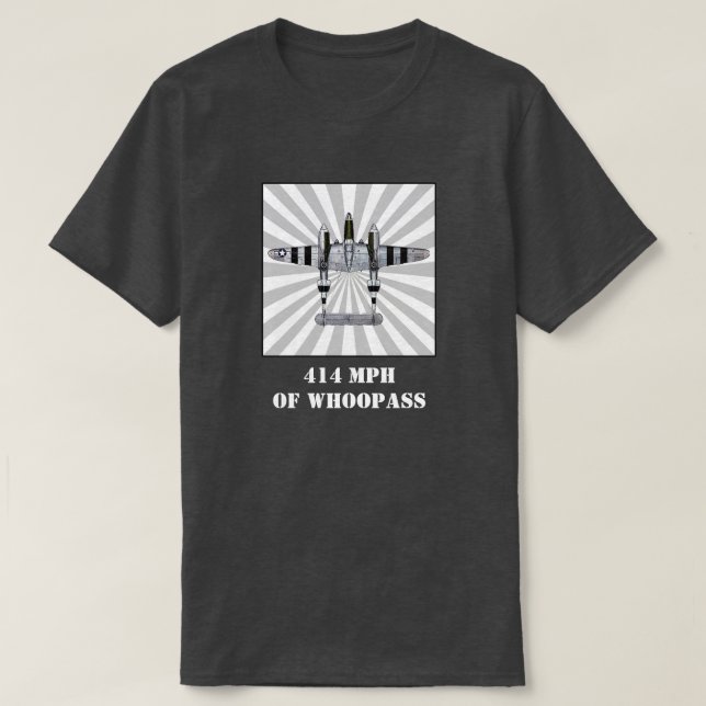 T-shirt 414 MPH de Whoopass - P-38 Lightning (Design devant)