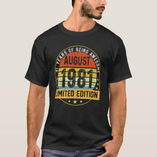 T-shirt 41 Ans Août 1981 41e Anniversaire