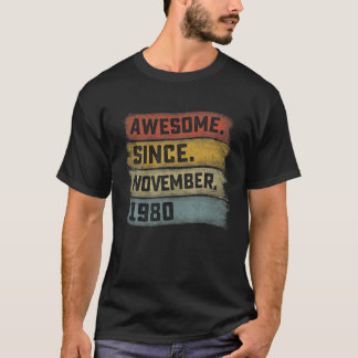 T-shirt 41 Ans Awesome Depuis Novembre 1980 41St Birt