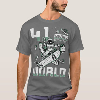 T-shirt 41 Ans De Ce Monde, 41E Anniversaire Patineur A