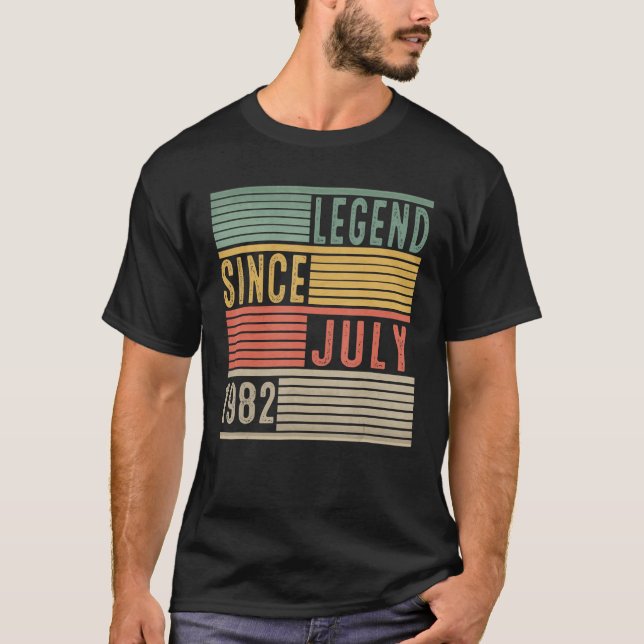 T-shirt 41 Ans Garçon Ado Légende depuis juillet 1982 41e  (Devant)