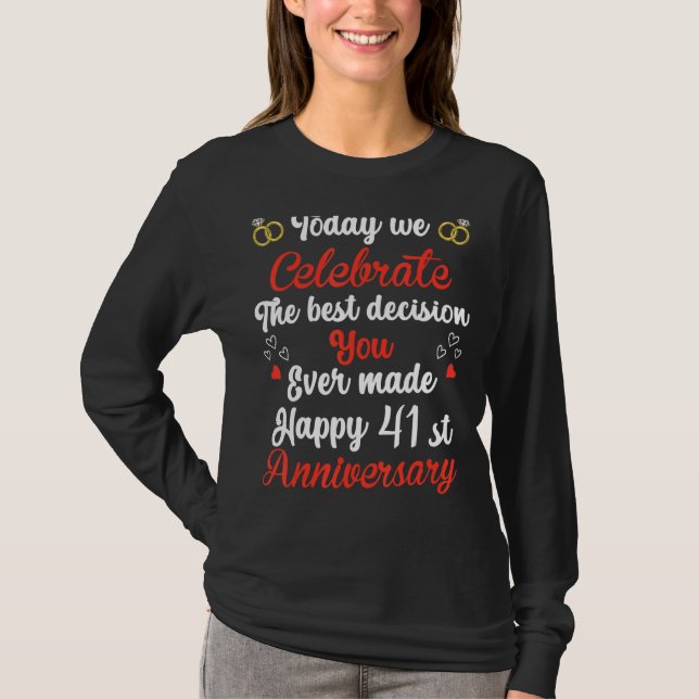 T-shirt 41 Ans Mariage Couples 41E Année De (Devant)