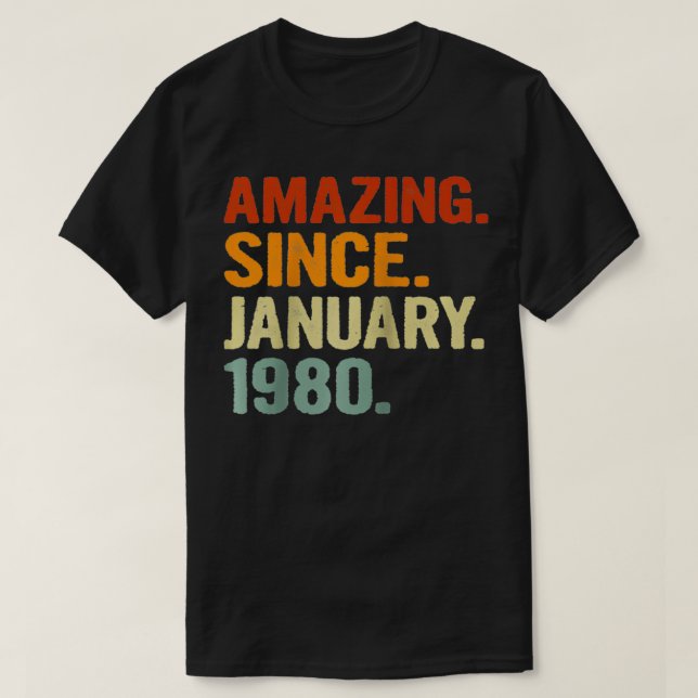 T-shirt 41 Ans Retro Anniversaire Cadeau Extraordinaire de (Design devant)