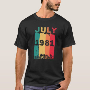 T-shirt 41 Ans Retro Vintage juillet 1971 41Anniversaire