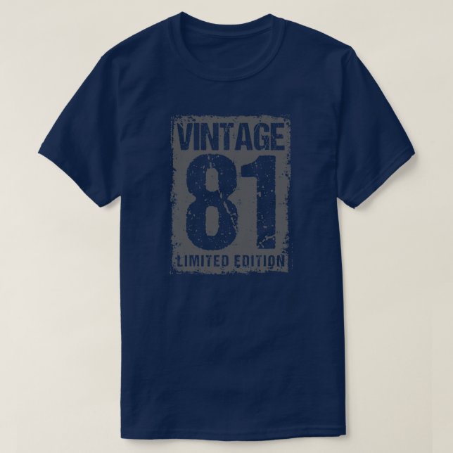 T-shirt 41 ans Vintage 1981 41e anniversaire (Design devant)