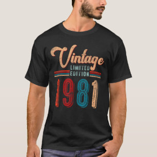 T-shirt 41 ans Vintage 1981 41e anniversaire
