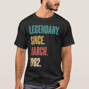 T-shirt 41 Ans Vintage 1982 Anniversaire 41 Mars Déco