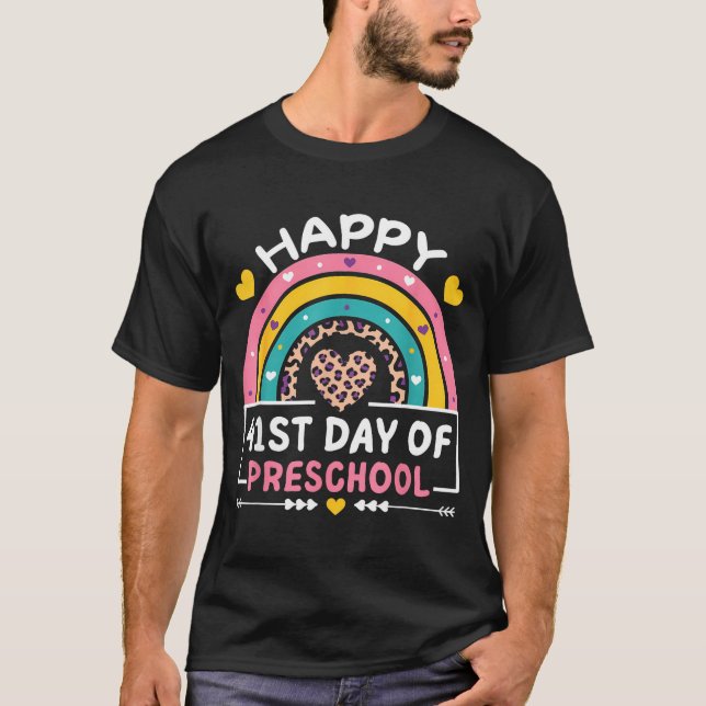 T-shirt 41 Days Of School Happy 41st Day Of Preschool Teac (Devant)
