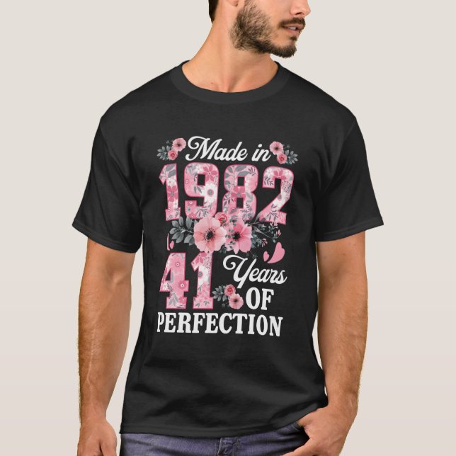 T-shirt 41 Fabriqué En 1982 Floral 41St (Devant)