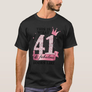 T-shirt 41 & Fabulous I Pink White Party Group Candid Phot