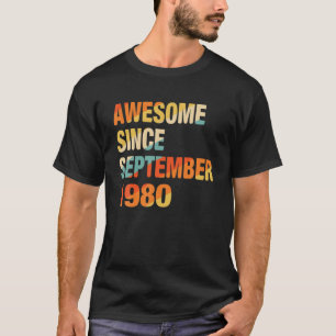 T-shirt 41E Cadeau Anniversaire 41 Ans Awesome Depuis Sept