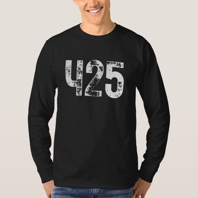 T-shirt 425 Area Code Bellevue WA Mobile Telephone Area Co (Devant)