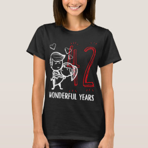 T-shirt 42 Années Merveilleuses. 42e anniversaire de Mari