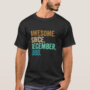 T-shirt 42 Ans 42e Anniversaire Awesome Depuis Décembre