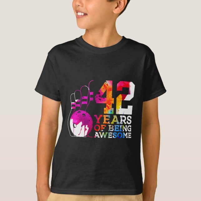 T-shirt 42 Ans D'Être Un Bowling Magnifique 42e Anniversai (Devant)
